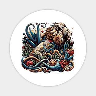 Colorful Lion Magnet